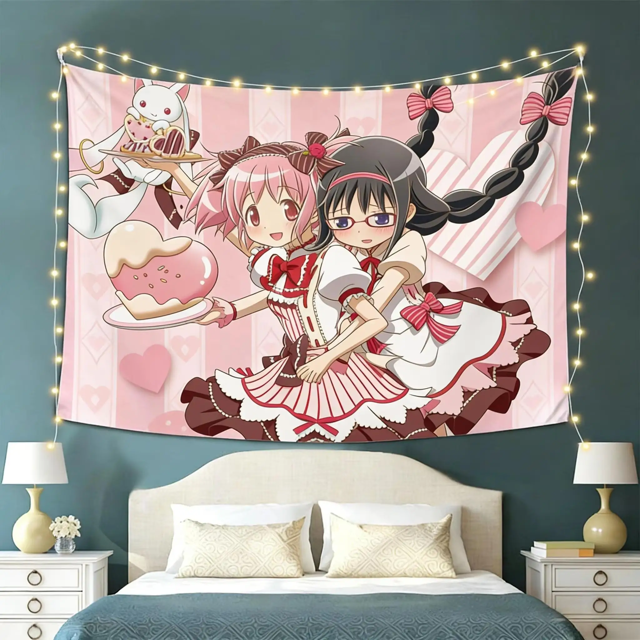 1 Stück M-Madoka M-Magica Wandteppich, Magic Girl Anime Wandbehang, ideal für Anime-Fans, Schlafzimmer, Wohnheim, Heimdekoration und Wandkunst – Detail 3