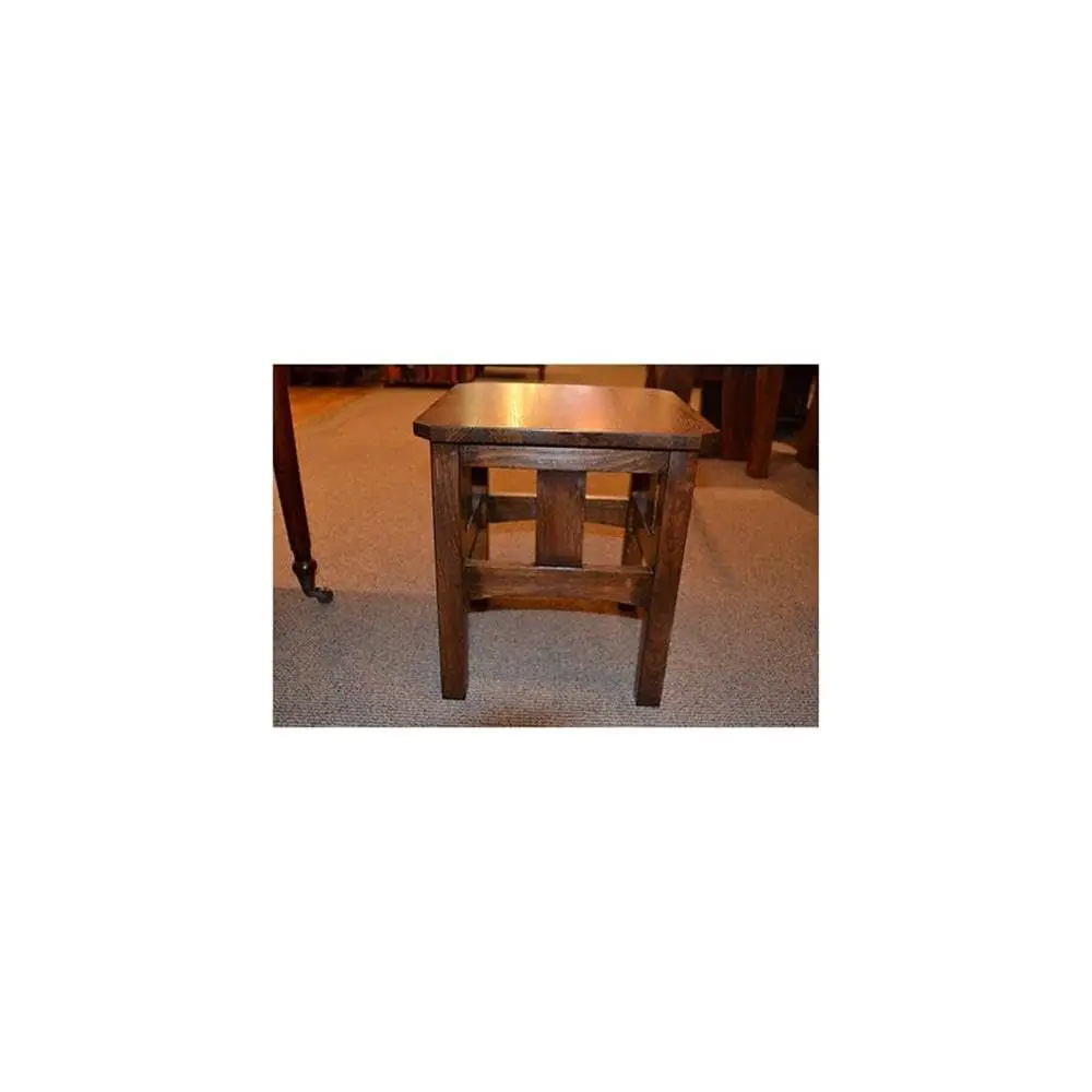 Mission Oak Slat End Table Walnut Living Room Side Table, Customized