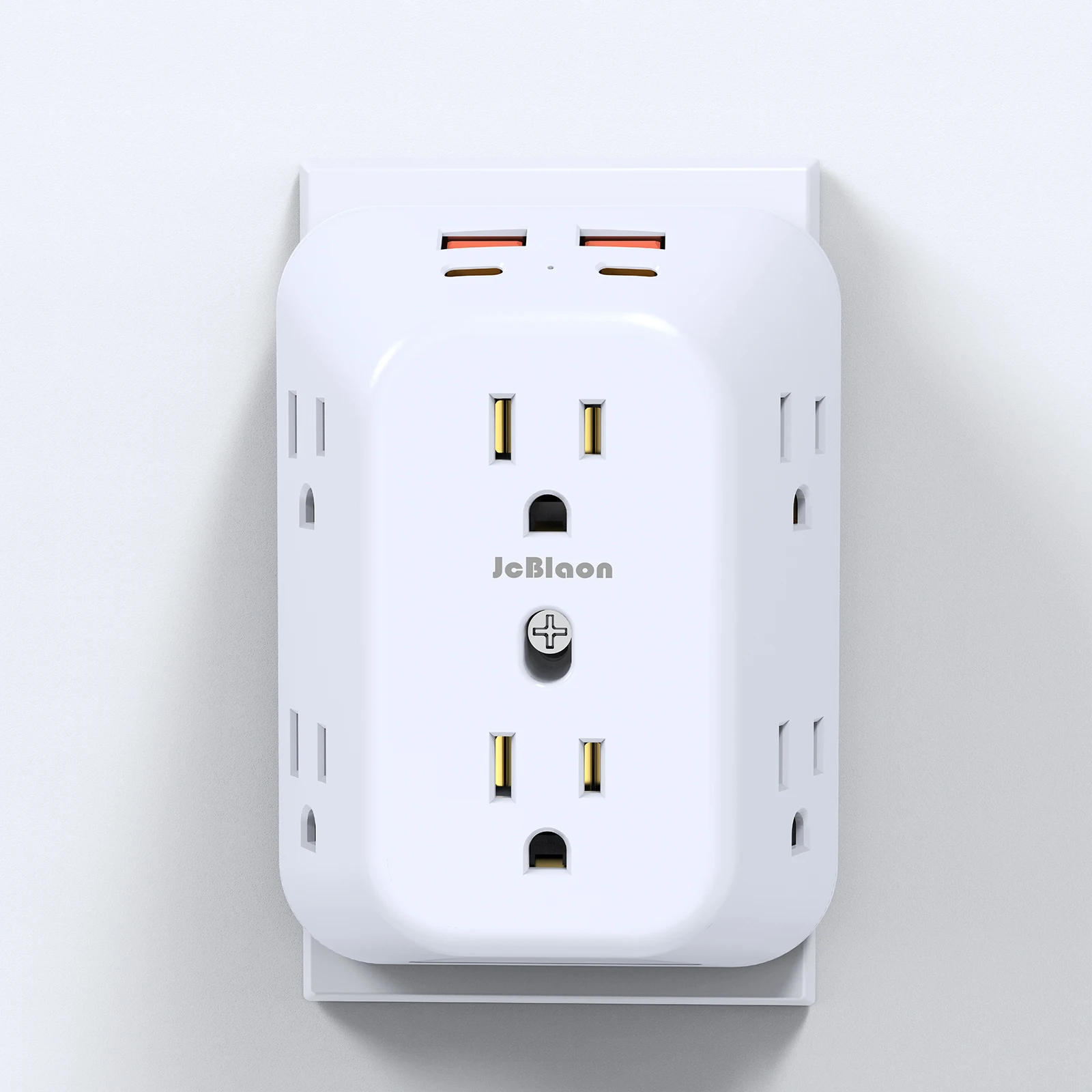 

Многоразмерный удлинитель с американской вилкой, 6 розетками, 2 USB-A и 2 Type-c, 4-стороннее настенное зарядное устройство для домашнего офиса, путешествий