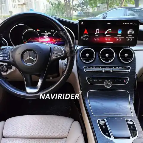 메르세데스 벤츠 W205 GLC C V 클래스 W447 2015-2019용 안드로이드 13 터치스크린 GPS 와이파이 블루투스 카플레이 안드로이드 오토 카 라디오