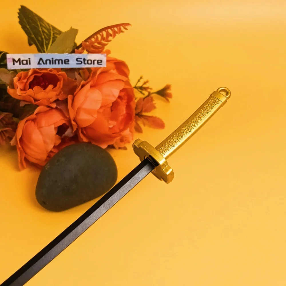 Mini Katana de Metal de 6 pulgadas, hoja de Katana Real, figura de cuchillo Ninja, espada de hierro Original, espada samurái de Anime, decoración, juguete para regalo afilado