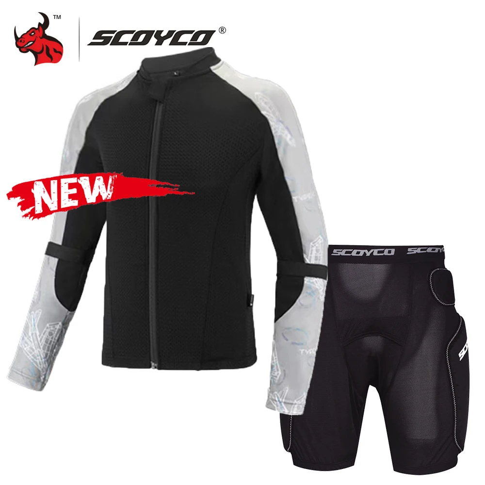 SCOYCO New Motorcycle Armor Summer Motorcycle Jacket Protective Gear Moto Motocross Protection for Men Women S-3XL