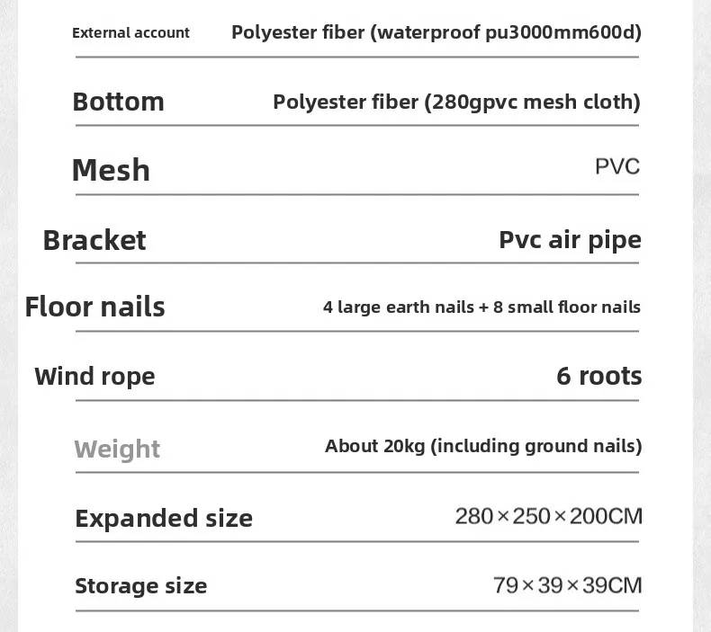 Outdoor inflatable tent rainproof thickened camping portable folding