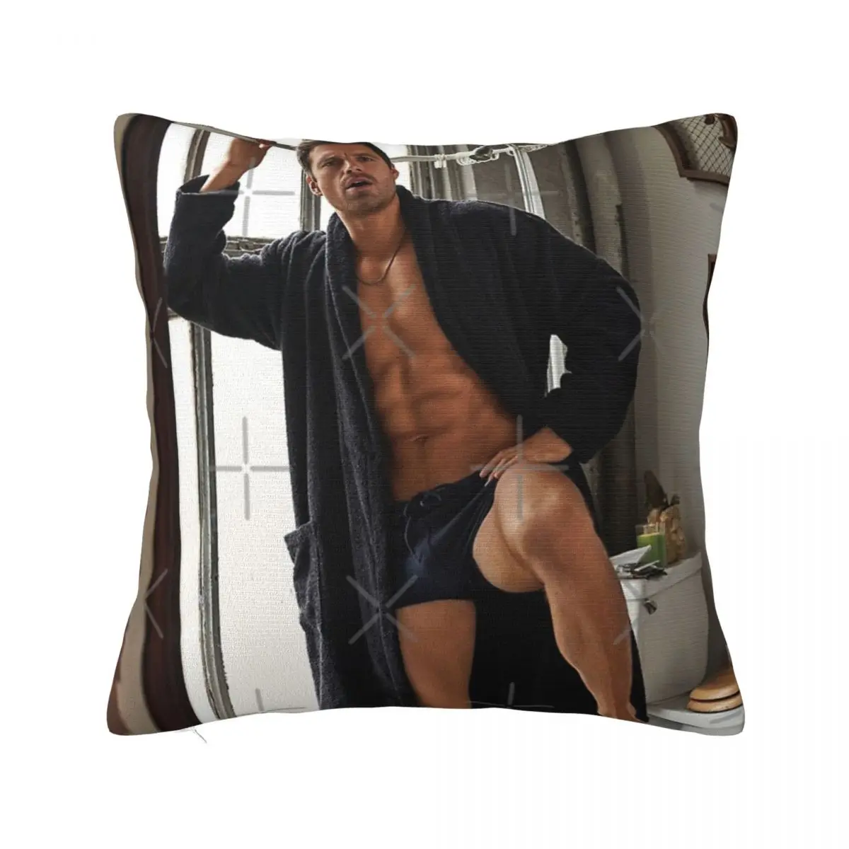 Sebastian Stan 3 Pillowcase Cushion Car Zipper Retro Sofa Decorative Pillowcases Customizable