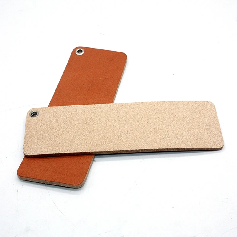 1Pc【Leather】180mm*60mm Brown Cowhide Knifeboard Polishing Sharpener Leather Sharpening Plate