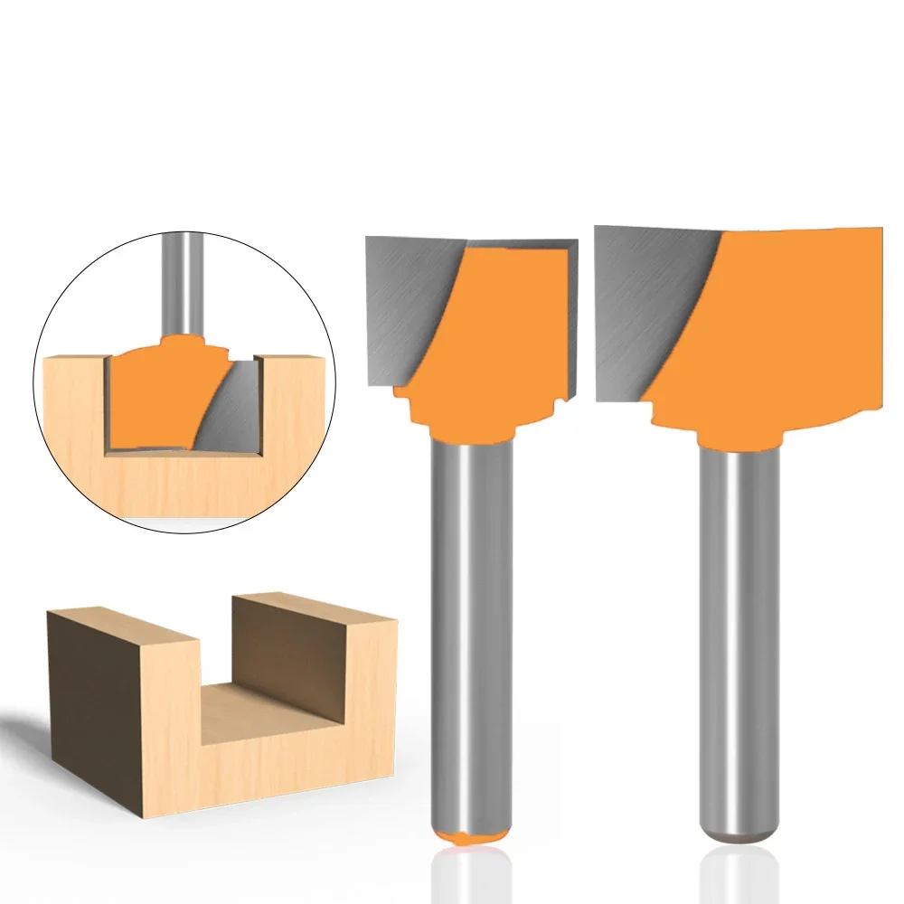 1PC 6MM Shank Milling Cutter Wood Carving Cleaning Bottom Engraving Router Bit Woodwork Tool Solid Carbide Wood Milling Cutters