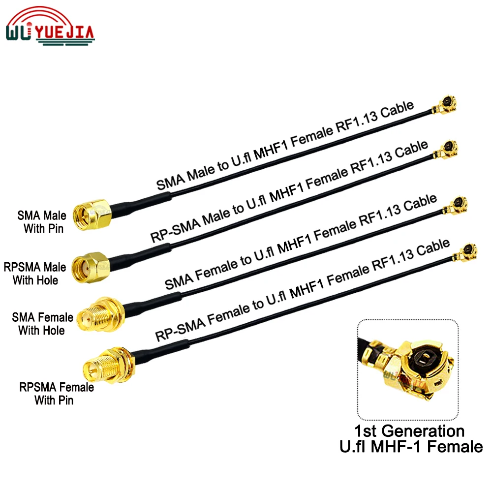 

1Pcs RF1.13 Cable SMA Male or Female Jack to U.F.L Female Jack Connector U.fl-MHF-Compatible Coax Jumper WIFI 5G Extension Cable