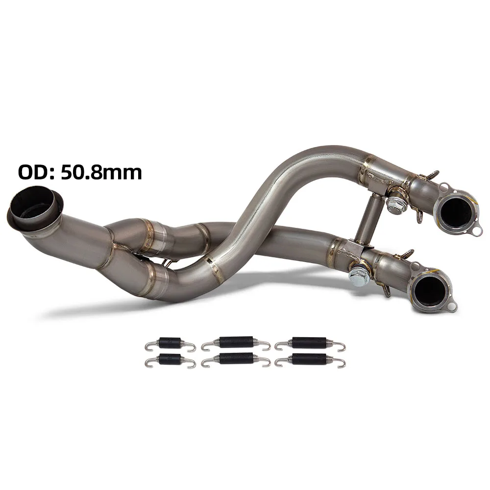 Motorcycle Exhaust Titanium Alloy Front Pipe 51mm Upgrade Kit Racing Line For DUKE 790 890 ADV DUKE790 DUKE890 790ADV 890ADV