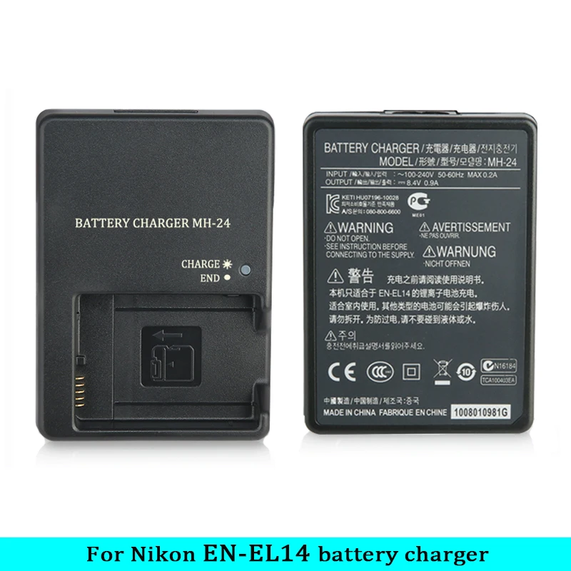 EN-EL14 ENEL14 Camera Battery Charger replace MH-24 MH24 For Nikon D5600 D5500 D5300 D5200 D5100 P7100 P7700 P7800 D3100 D3200
