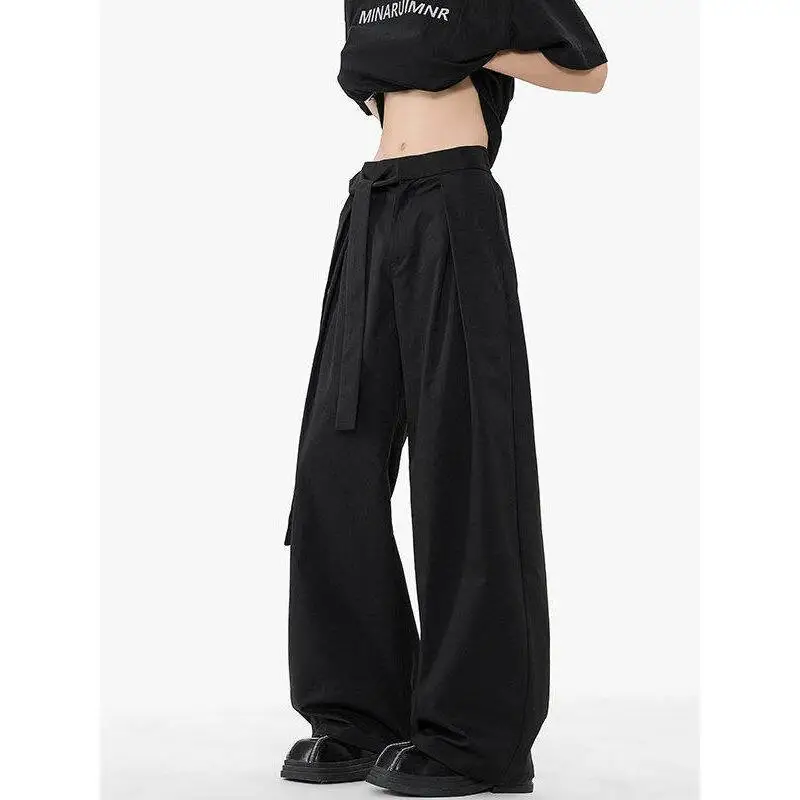 

Men's Fashionable Loose Straight Leg Casual Pants Spring Summer High End Brand Wide Leg Comfortable Trousers for Youth