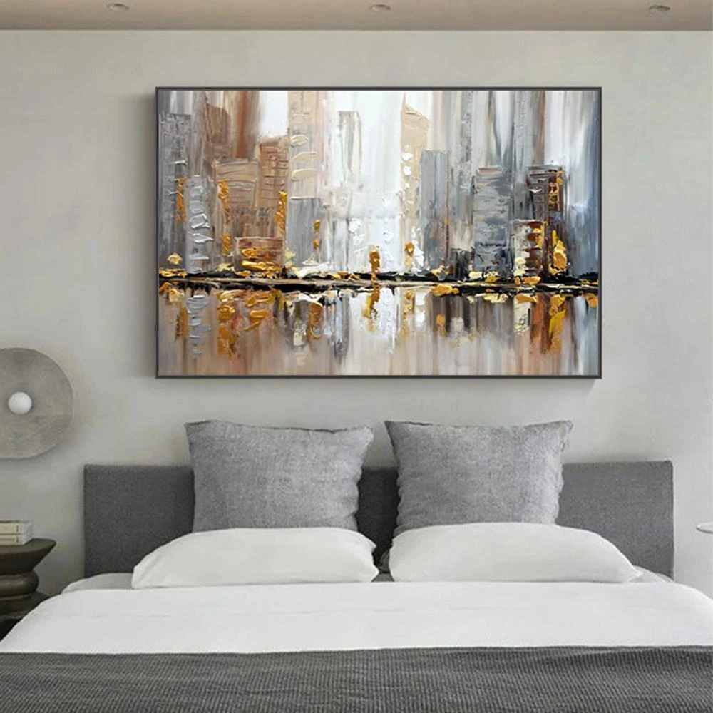 Modern Abstract Aesthetics Wall Art Block Texture HD Oil on Canvas Posters and Prints Home Bedroom Living Room Decoration Gifts