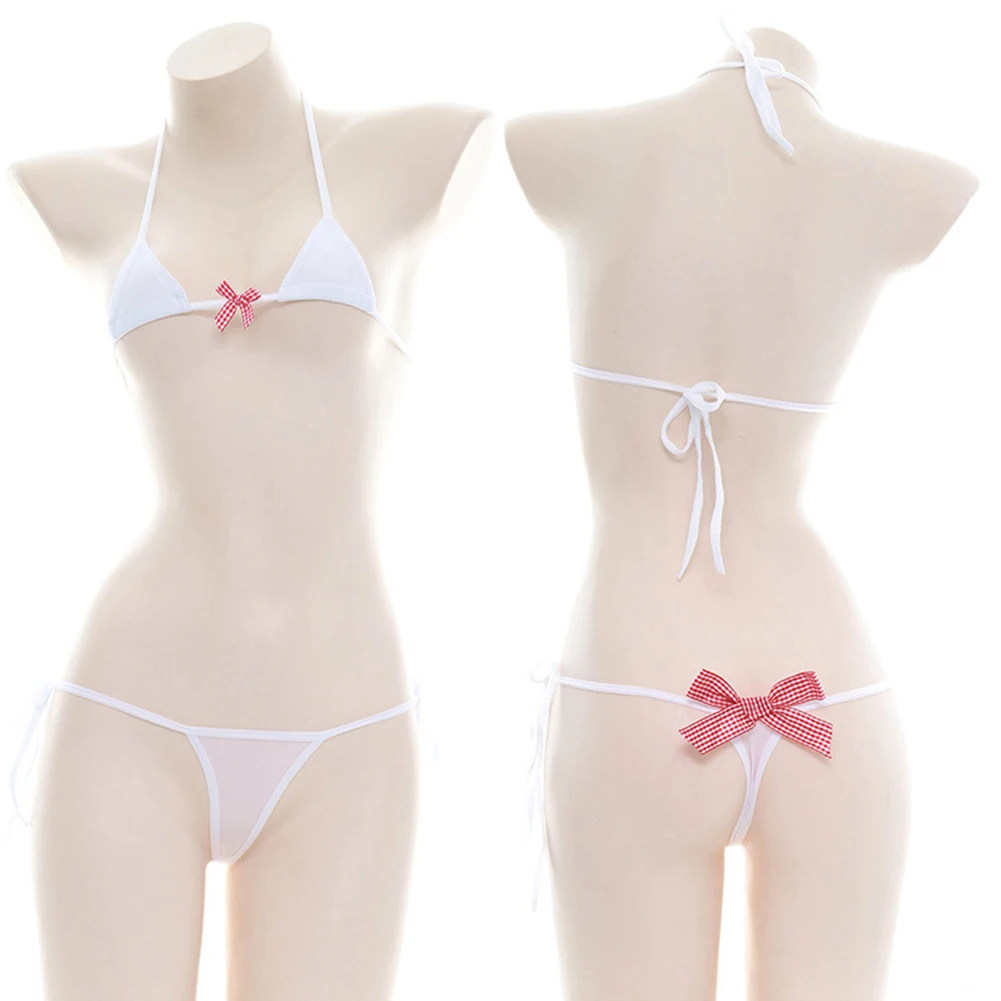 Maillot de bain de plage régulier, sous-vêtements mignons, cosplay, ensemble de bikini, lingerie taille libre, polyester trempé, 03/Home, 2 pièces, 40-70kg