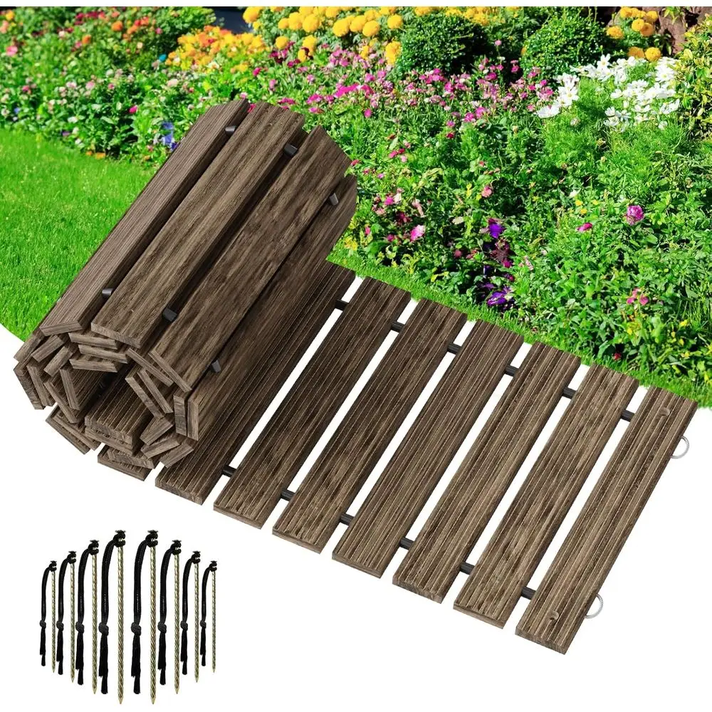 

Прочные деревянные настилы для улицы 8,5 тонн, для улучшения дорожек на патио, с 8 опорами, нескользящие, коричневые