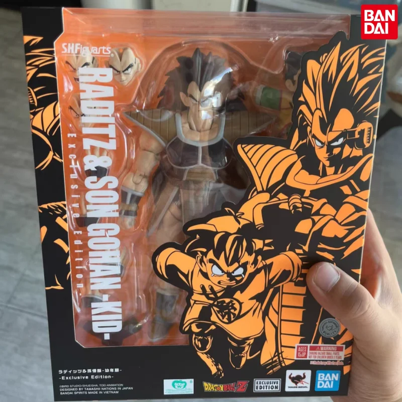 

Original Bandai Shf Raditz And Son Gohan Dragon Ball Anime Figure Model Decoration Static Collectible Toys Christmas Kids Gifts