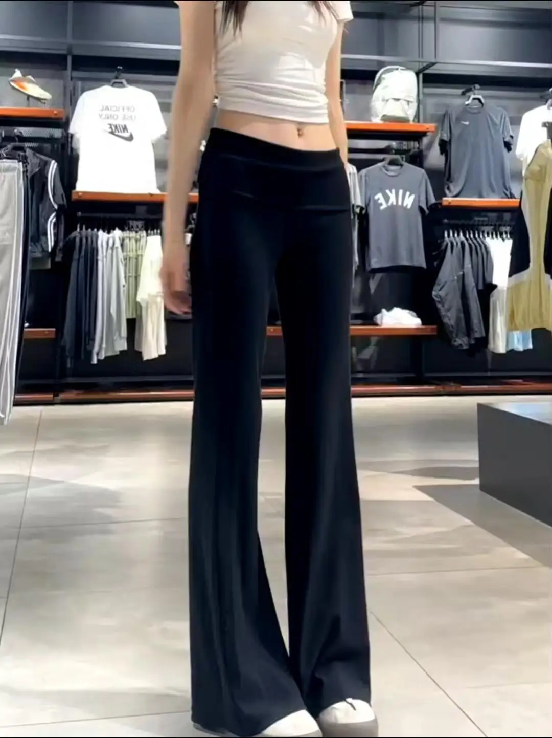 กางเกงโยคะขายาวทรงหลวม ระบายอากาศได้ดี สำหรับผู้หญิง ใส่สบาย เหมาะกับฤดูร้อน ผ้าบางเบา สไตล์เกาหลี