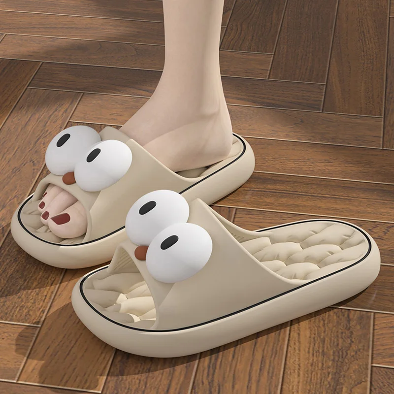 

Summer Cartoon Couple's Slipper Indoor Home Casual Soft Soled Flip Flop Bathroom Anti Slip Slides Shoes Outdoor Beach Sandals