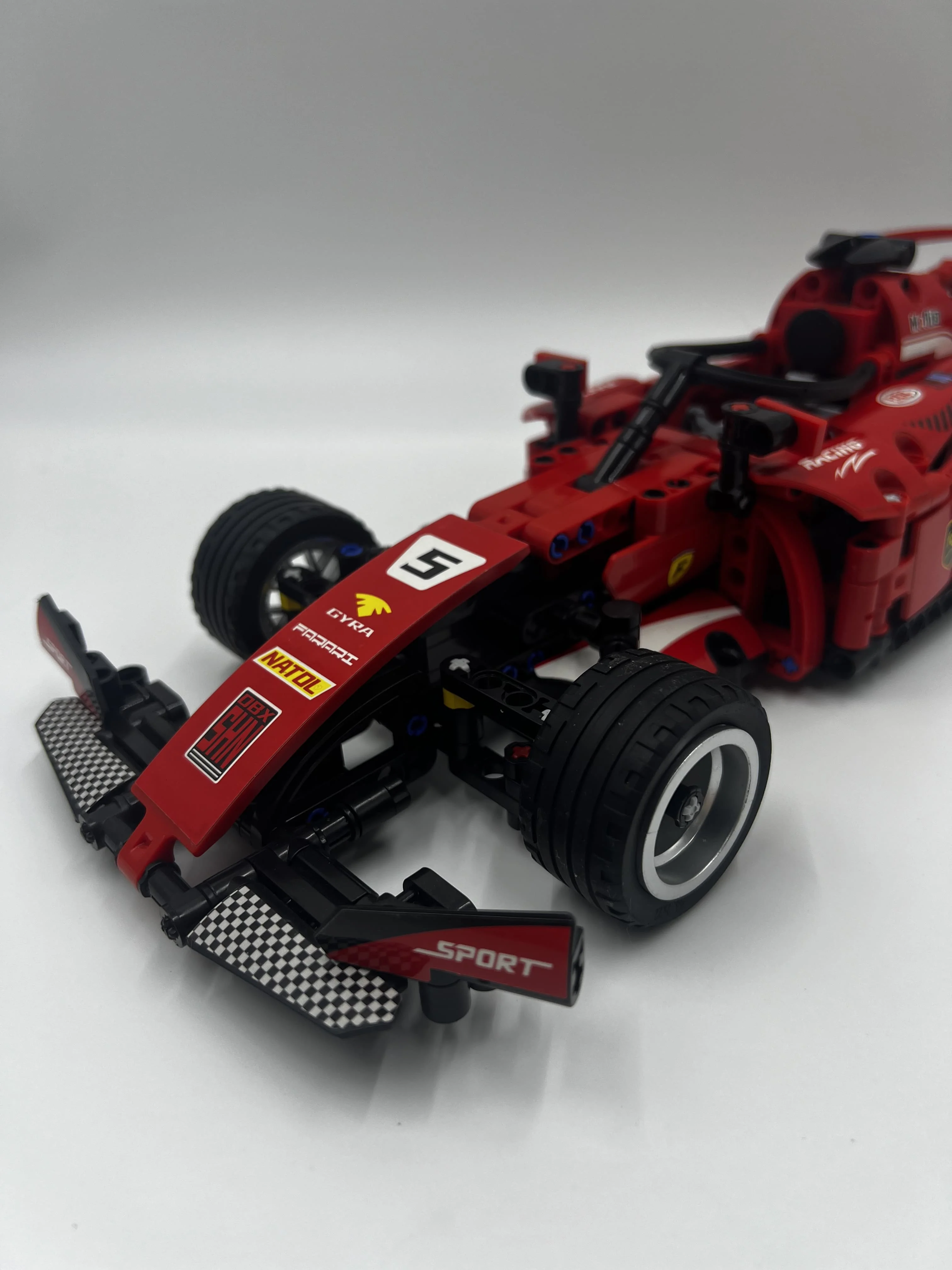 Supercar brinquedo infantil, bloco de construção de controle remoto, modelo de corrida com partículas pequenas, brinquedo de montagem compatível para meninos