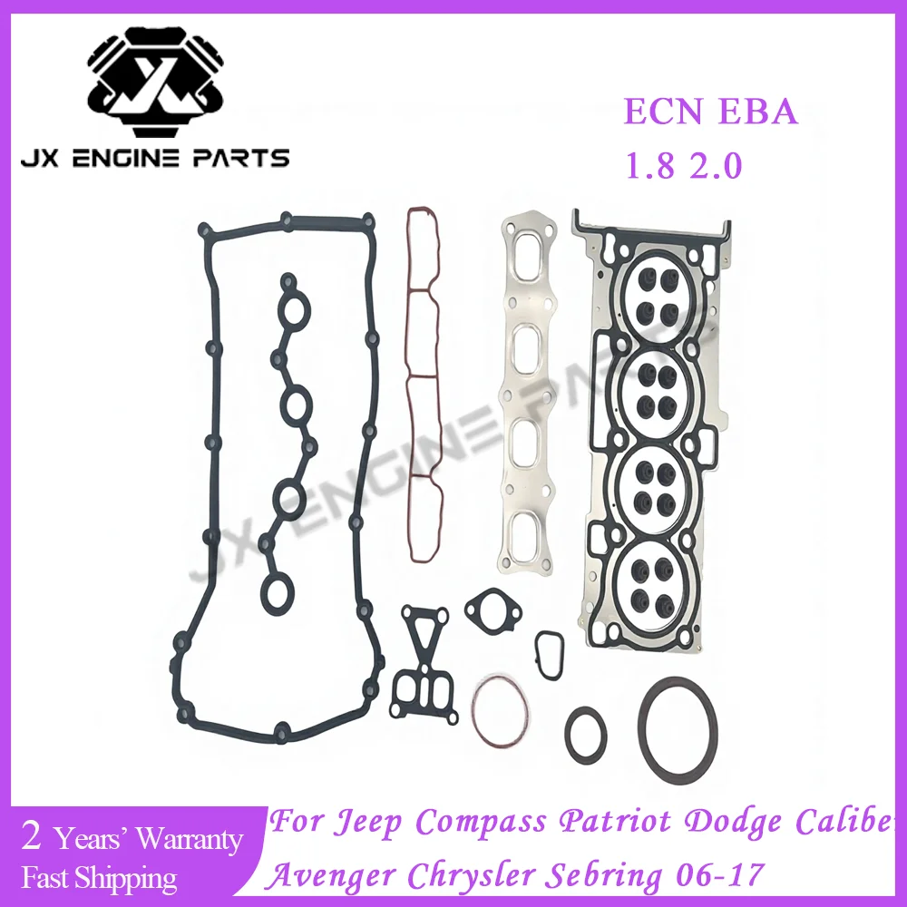 ECN EBA Engine Head Full Gasket Set For Jeep 1.8 2.0 Compass Patriot Dodge Caliber Avenger Chrysler Sebring 1.8L 2.0L 06-17 GAS