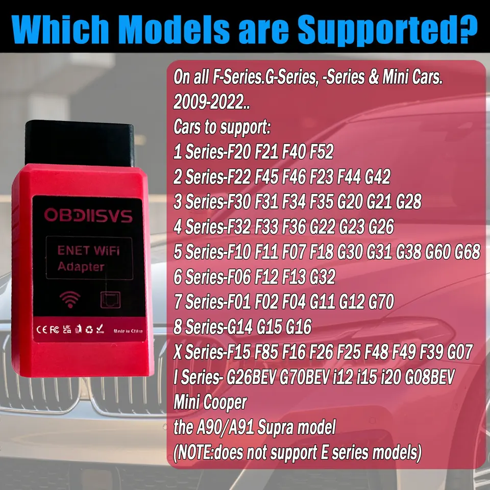 2026 ENET Adapter WiFi For BMW F/G/I/Mini Series ENET WiFi Coding