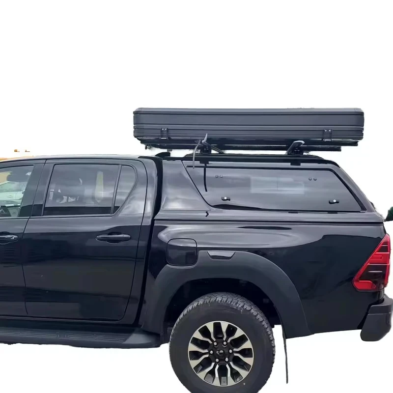 Extra Large 3-4 Persons Waterproof Hard Shell Car Roof Top Tent Outdoor Folding Camping Truck Tent With Change Room