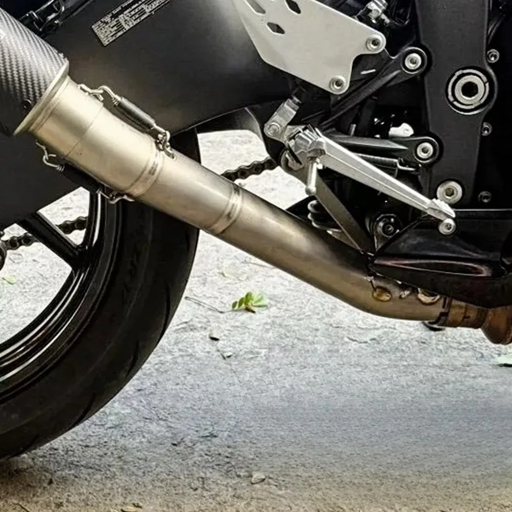 For Kawasaki ZX6R ZX-6R 636 2024-2026 ZX 6R Motorcycle Low Position Exhaust Muffler Link Pipe Titanium Alloy Escape 60MM Slip On