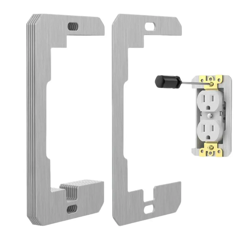 5/10/20 Stück Abstandshalter für Steckdosen, Wandplatten-Abstandshalter, Metall-Nivellierplatten zur bündigenden Montage, zum Fixieren lockerer Steckdosen und Schalter. – Detail 12