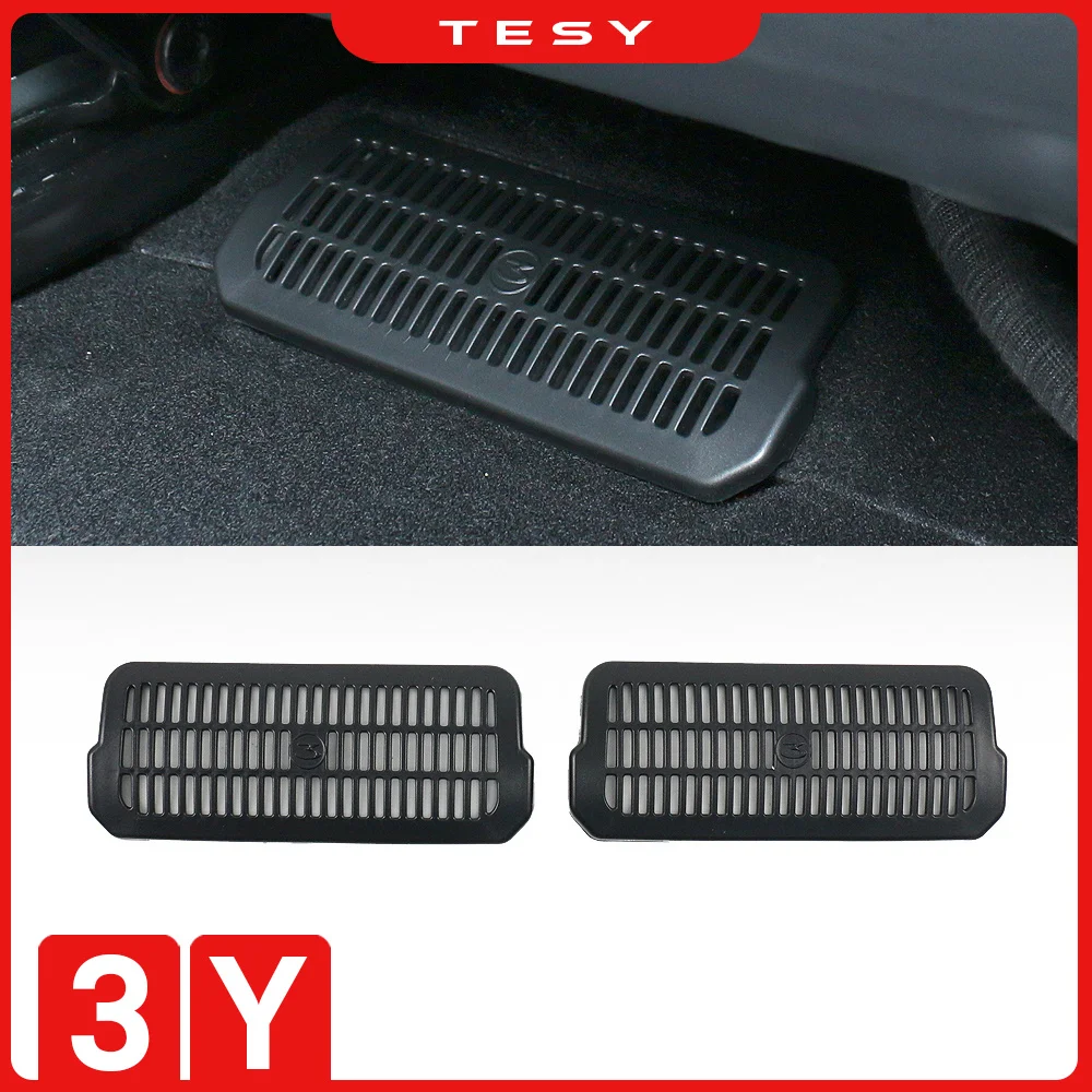 2pcs for Tesla Model 3 Highland 2024 Air Outlet Protect Cover Under Seat Anti-dust Modified Parts Model3 interior Accessories