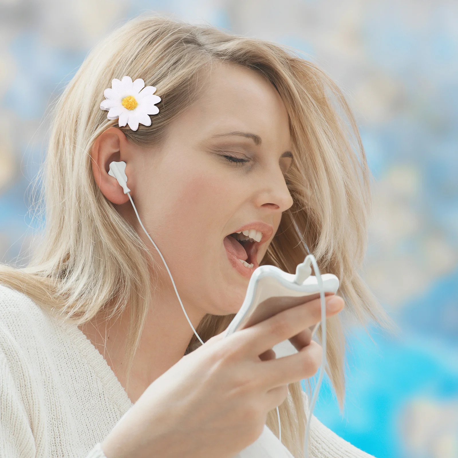 

12pcs Daisy Flower Hair Clips For Girls Flower Barrettes Hair Accessory Perfect For Party Travel Daily Wear Girls Headdress