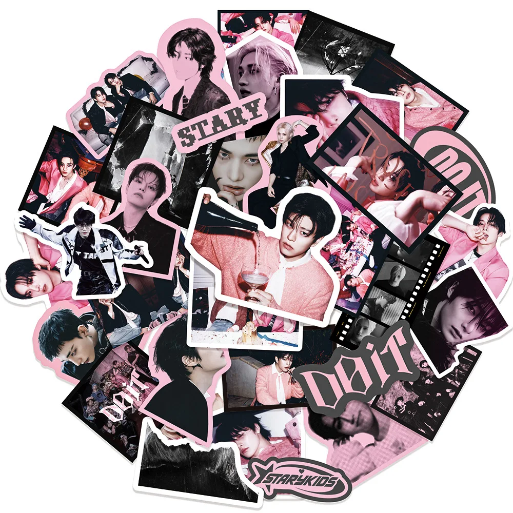 New 50pcs Set Stray Kidd Skzoo Pop Music Group Stray Kidd Do It New Album Ipad Water Cup Graffiti Decorative Sticker Gift Spot