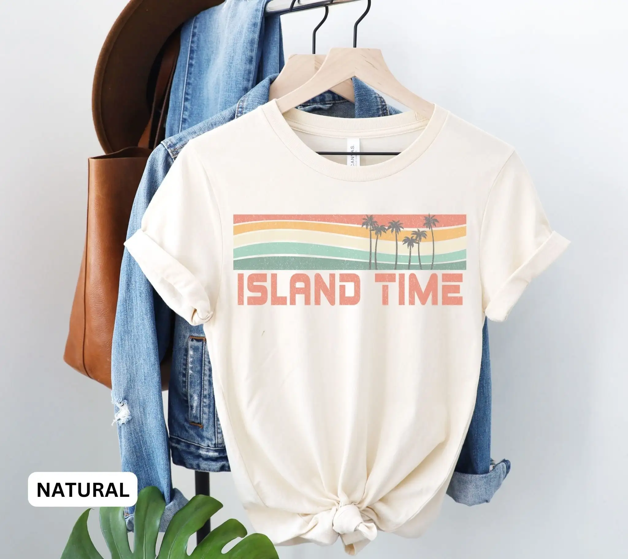 Island Time Surf T Shirt Vacation Ocean Beach Trip Cruise Salt Water Stay Salty