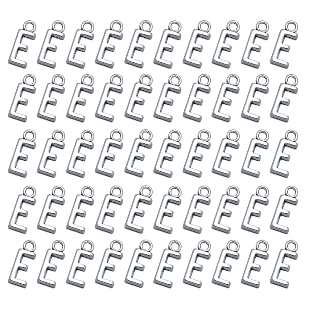 

50pcs Alloy Letter Pendant Charms for DIY Necklace Bracelet Jewelry Making Supplies Metal Alphabet Beads Initial Accessories