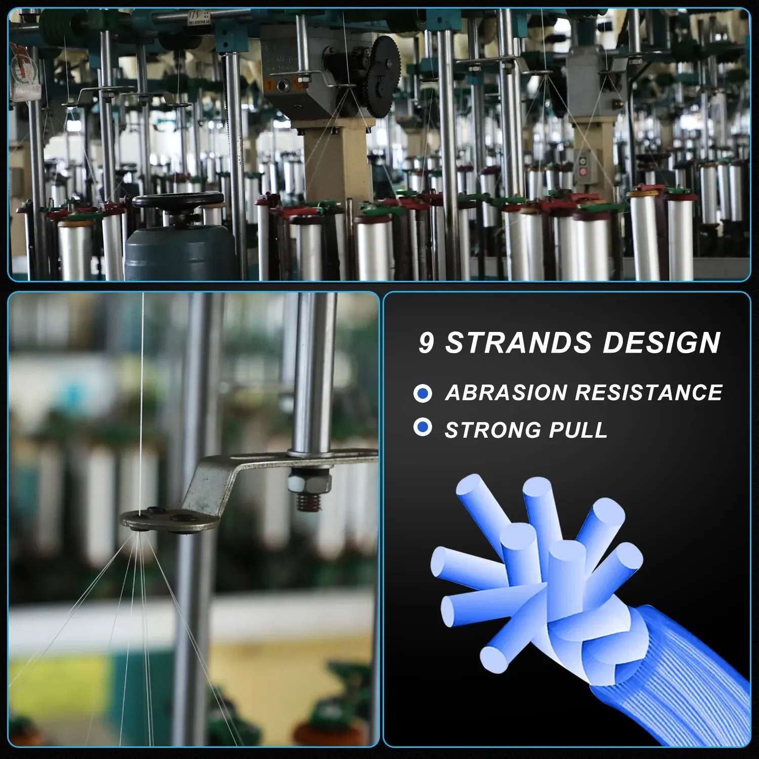 Sougayilang 9 Helai PE Senar Pancing Kepang 150M X9 Tenggelam Memori Rendah 17-97LB Jepang