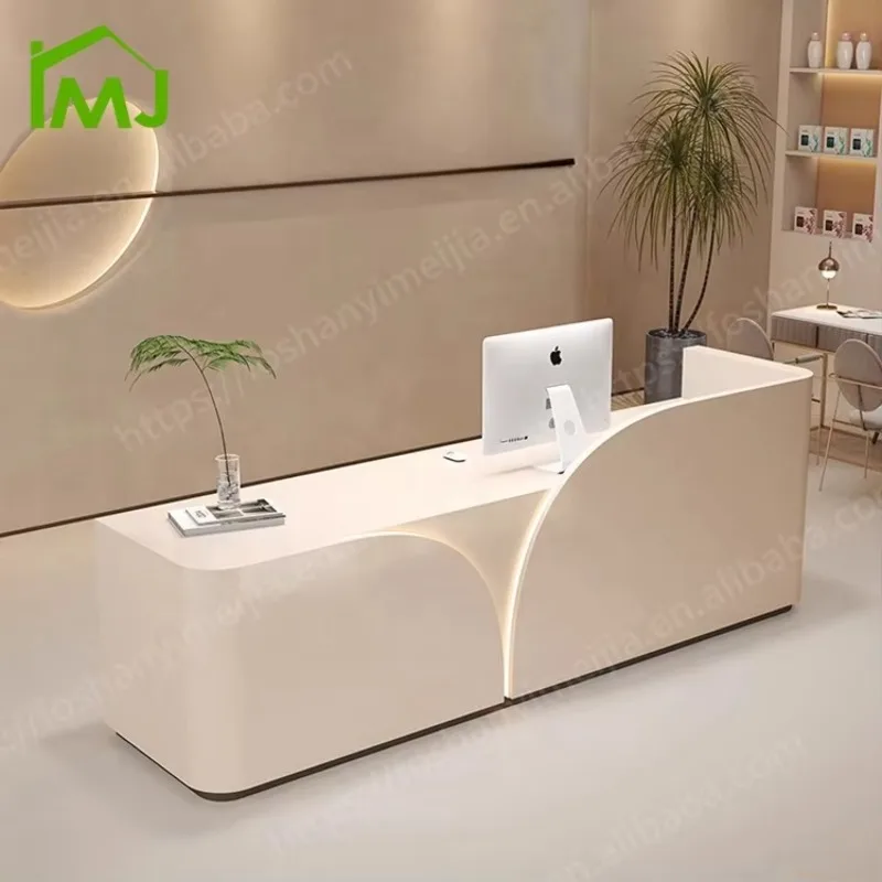 

2026 Modern Commercial Furniture Checkout Hotel Storage Beauty Salon Reception Desk