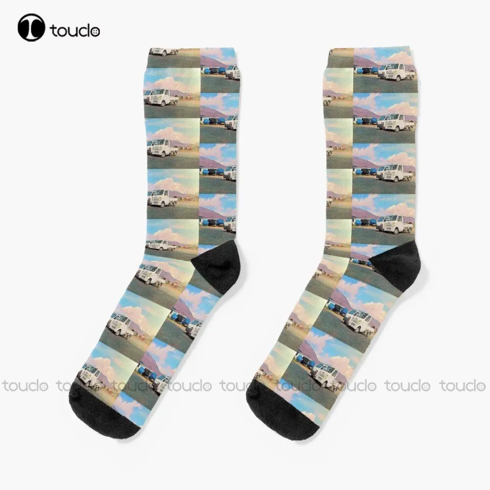 Mini Trucks Near The Lake Kitahira, Otsu, Shiga, Japan Socks Socks For Men Personalized Custom Unisex Adult Teen Youth Socks