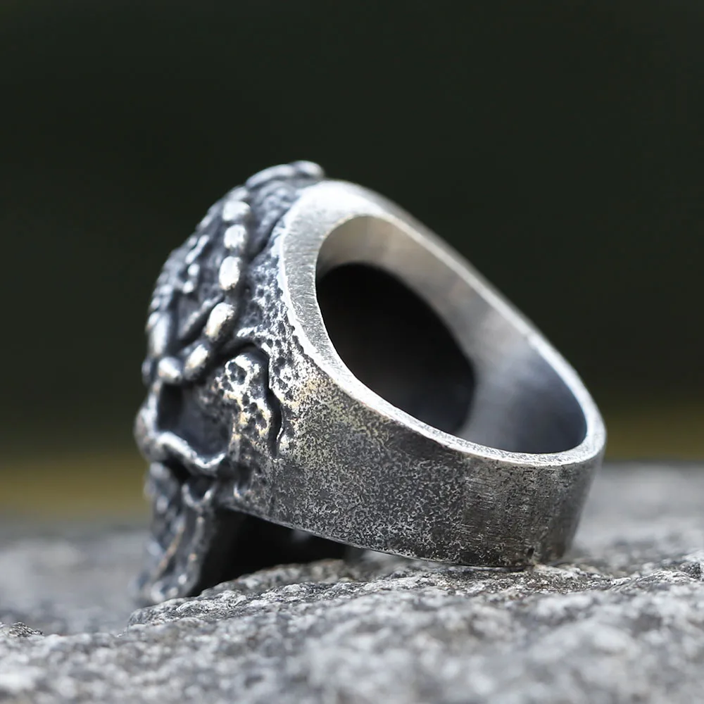 2022ใหม่ผู้ชาย316L สแตนเลสสตีลแหวนโกธิค Vintage Spider Skull แหวนผู้ชาย Heavy Punk Demon เครื่องประดับของขวัญ Dropshipping