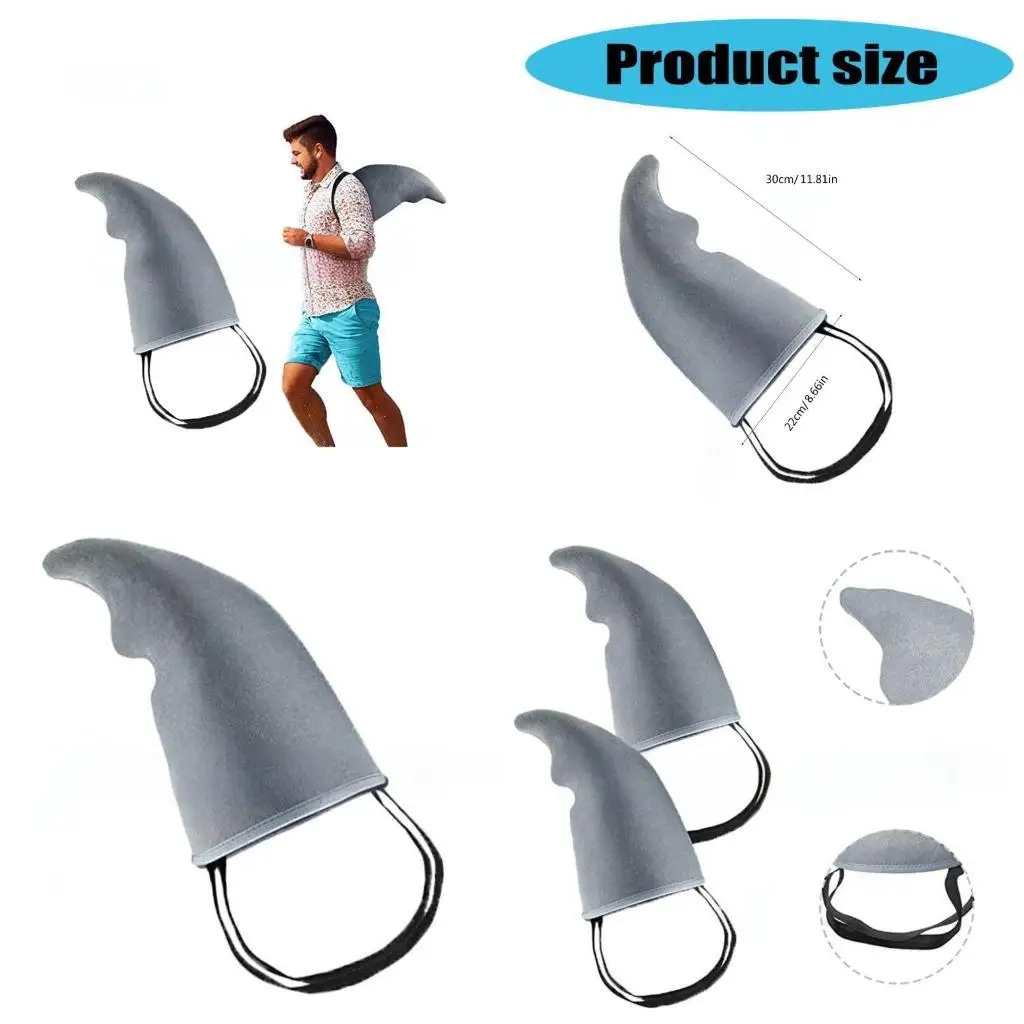 

39BD Shark Fin for Children Boy Girl Adult Cosplay Party Halloween Shark Costume