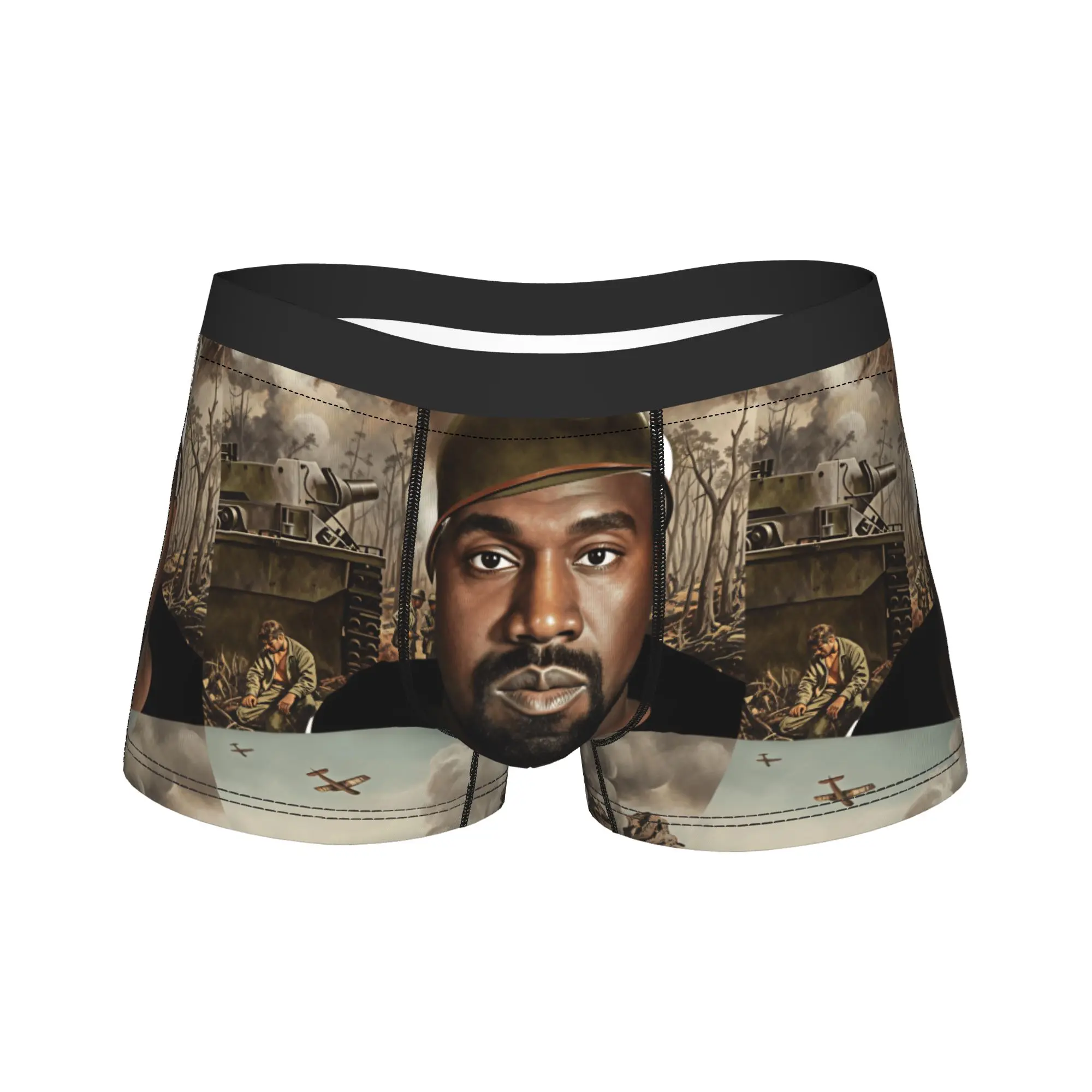 Kanye West Meme Underwear  Males Shorts Briefs Classic Boxershorts High Quality Pattern Oversize Panties