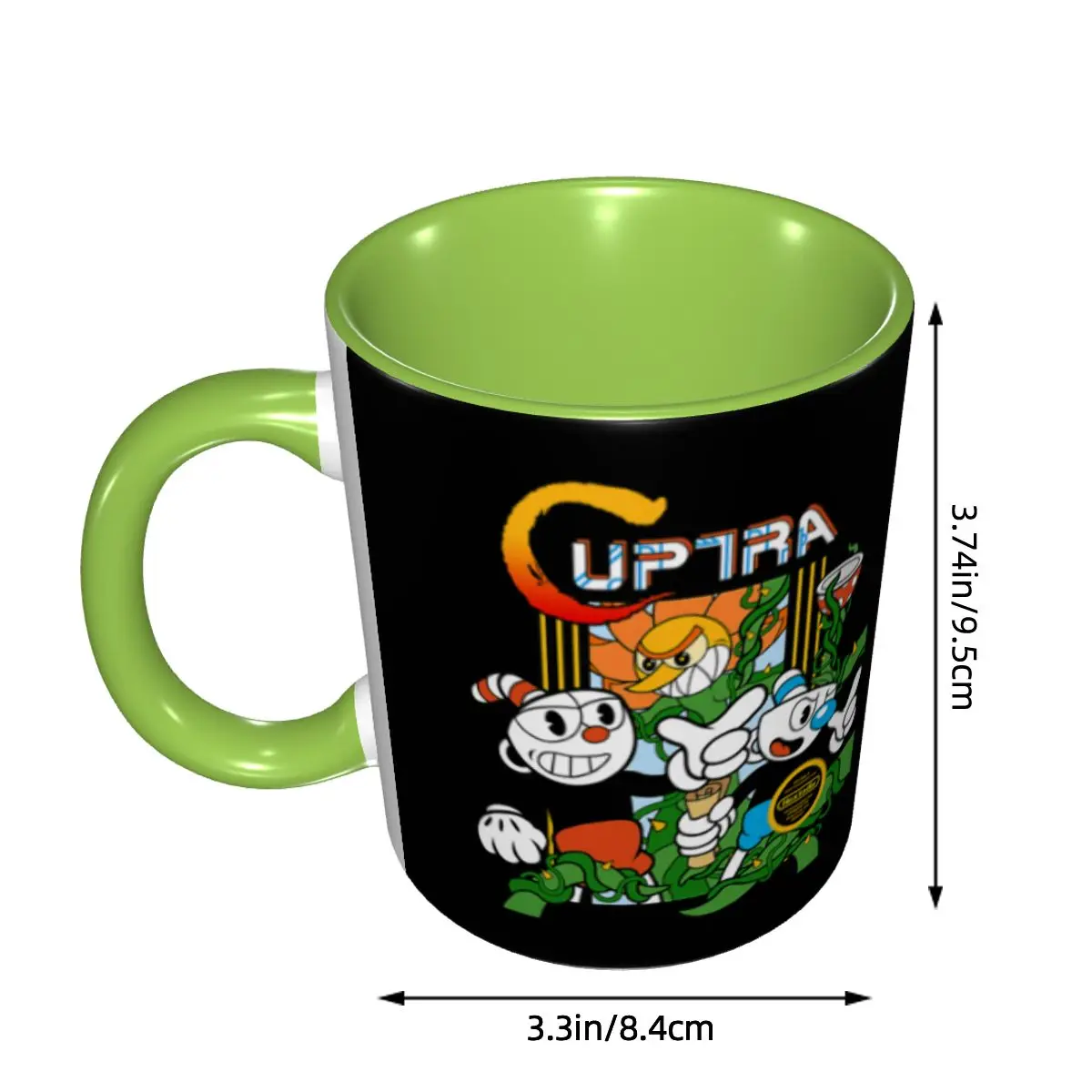 Personalized Cuphead And Mugman Video Games Coffee Mug DIY Ceramic Tea Milk Cups