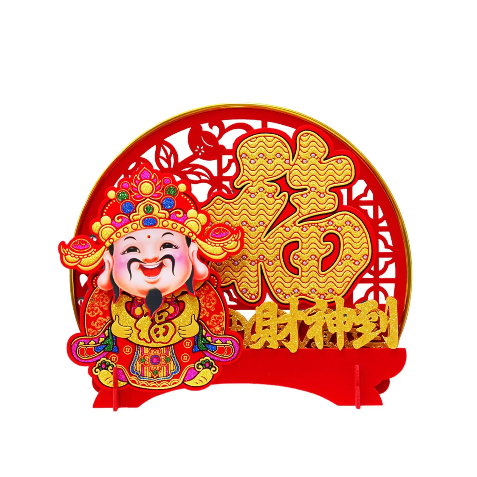 Chinese New Year Table decoration Battery Powered Shaking Head God of Wealth Statue Lucky Feng Shui Ornament for Home Decors