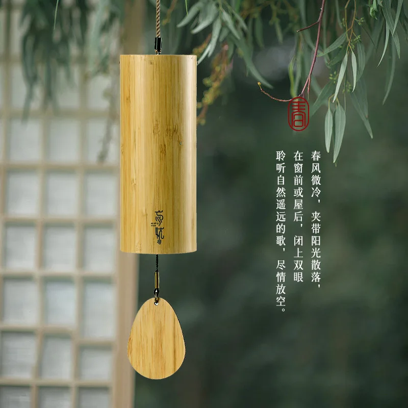 

Wind Chimes Bamboo Chord Handmade Musical Windchime Outdoor Garden Patio Home Decor Meditation Bell Yoga Sound Healing Gifts