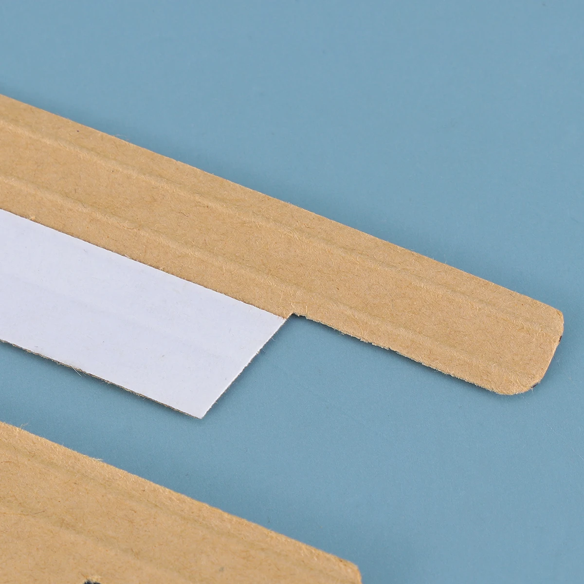 

100Pcs Kraft Paper Sealing Bars Food Storage Clips Double Sided Adhesive Snack Sealer Iron Wire Bag Clips