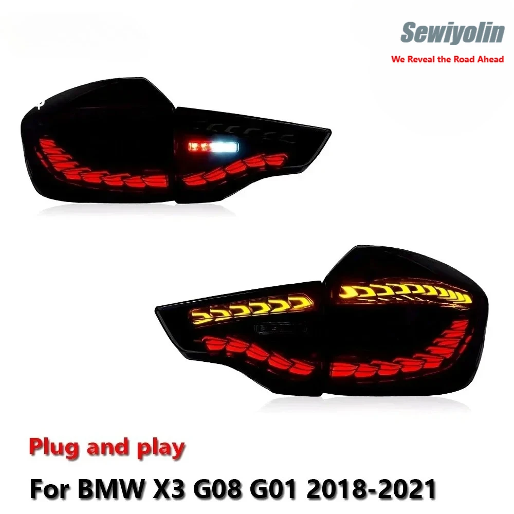 

Car LED Lamps Tail Light Parts For BMW X3 G08 G01 2018-2021 Auto Rear Fog DRL Brake Turn Signal Lamp Plug And Play