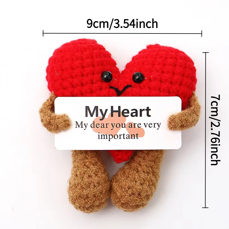 

1pc Creative Love Crochet Product - Hand-knitted Positive Energy Yarn Crochet Product