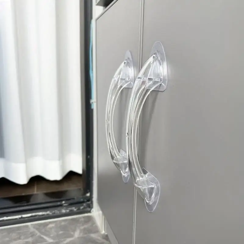 Adhesive Cabinet Handles No Drill Installation Strong Adhesion For Kitchen Bathroom Wardrobe Doors
