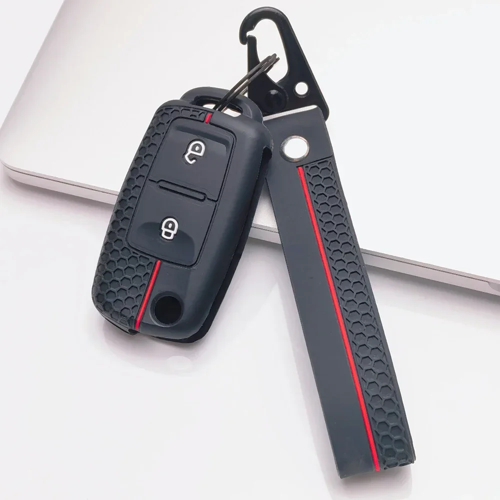For Volkswagen Golf Polo Passat Bora Jetta Caddy Touran Sharan Transporter Tiguan Beetle Eos Scirocco Soft Silicone Key Cover