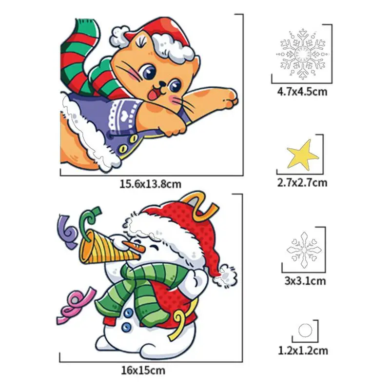 Window Decals For Christmas Winter Snowflake Static Clings Christmas Ambience Window Decor Accessories For Tiles Household
