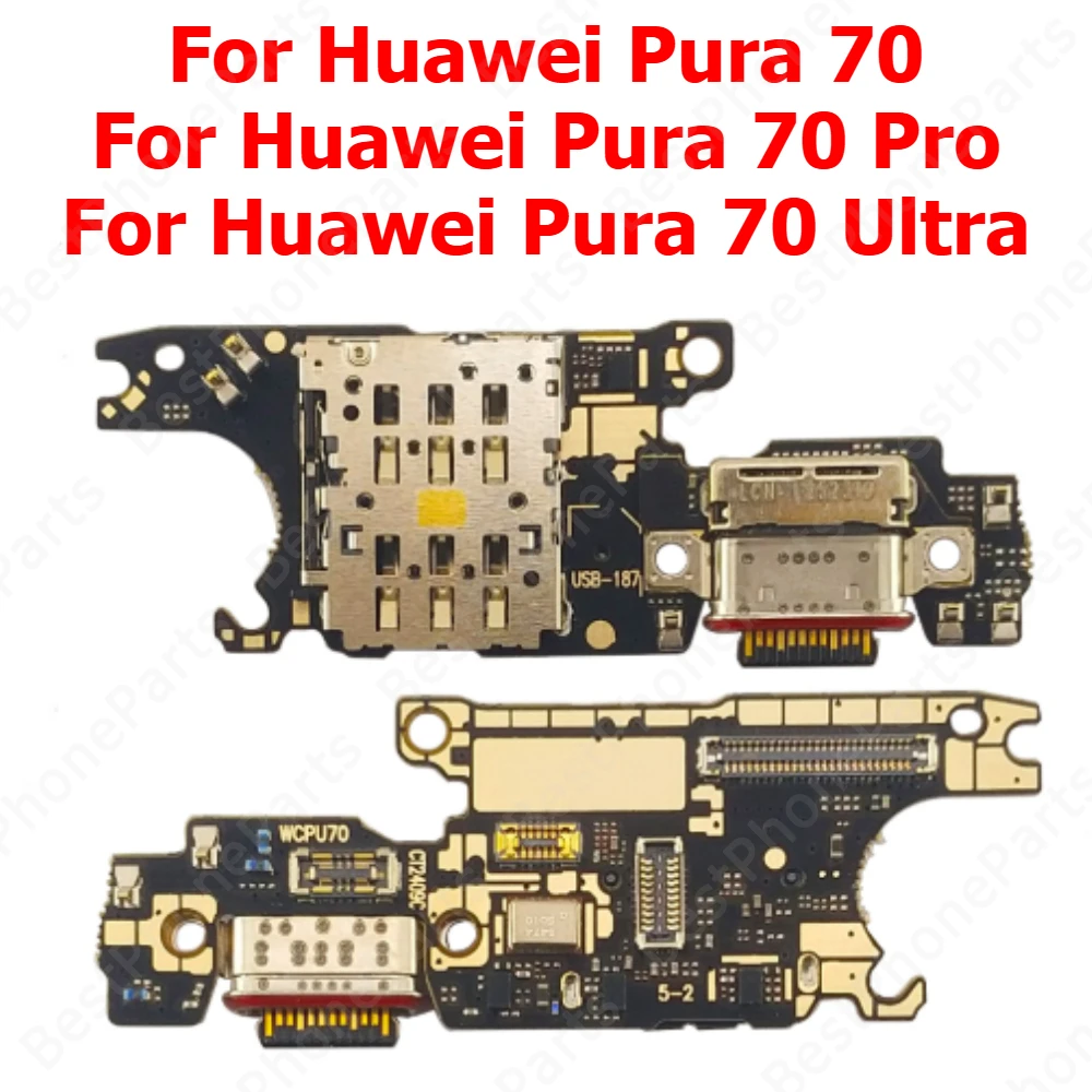 

Порт зарядки для Huawei Pura 70 Pro P70 Ultra 5G, зарядная плата, USB-разъем, пластина, печатная плата, док-станция, гибкий кабель, детали мобильного телефона