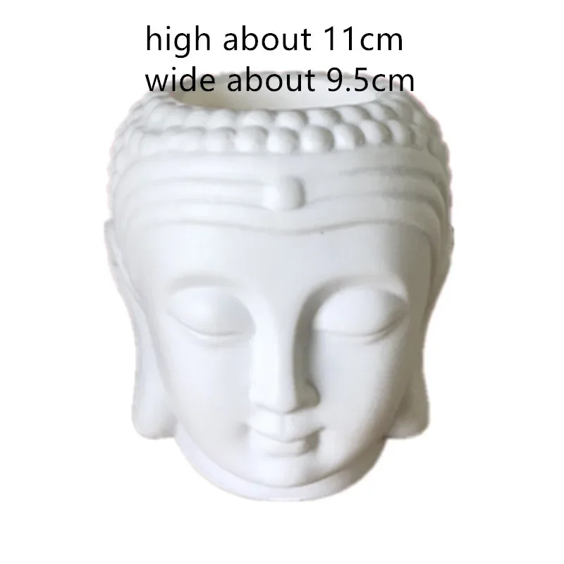 Clay Resin Candle Holder Silicone Mold Concrete Flower Pot Buddha Head Mould DIY Chocolate Cake Baking Accessories Tools