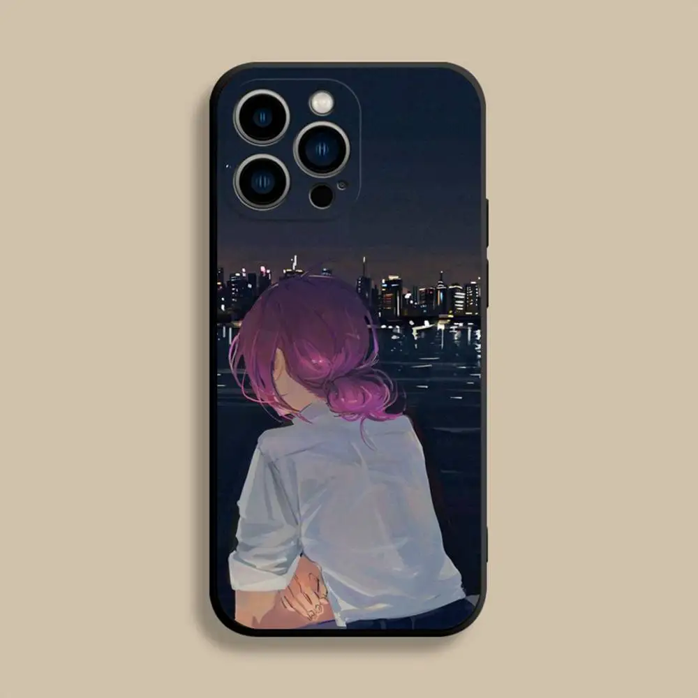 C-체인소맨 R-레제 아이폰 17,16,15,14,13,12,프로,맥스,플러스,E,SE4,에어,미니용 블랙 소프트 커버 폰 케이스