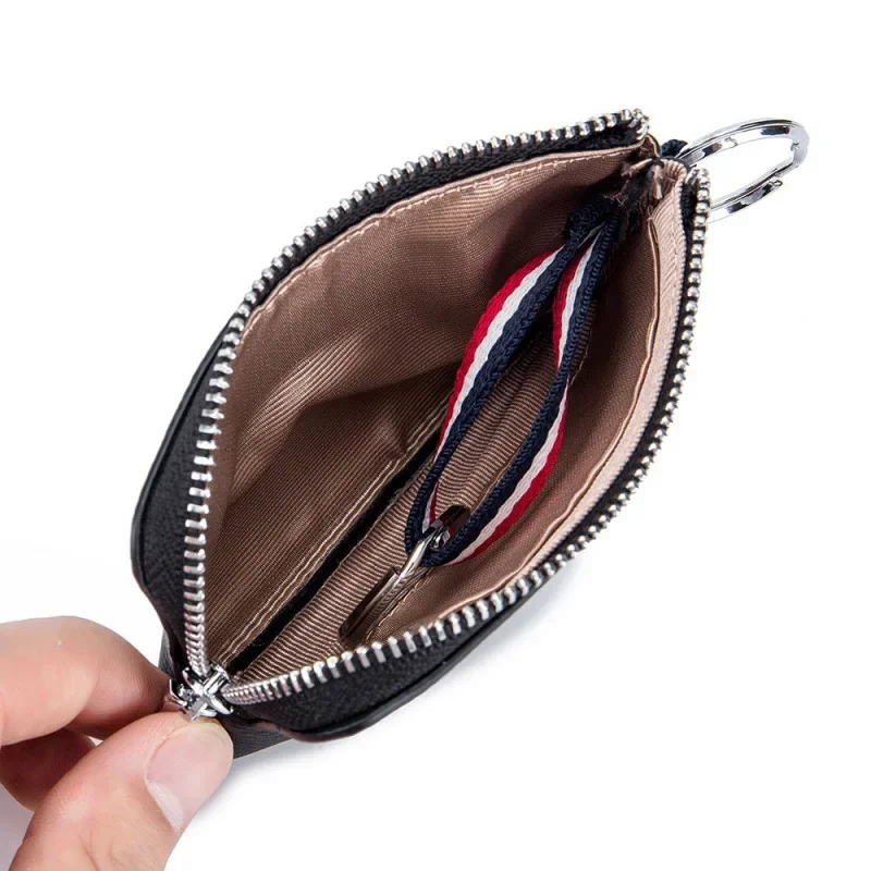 Men\'s Coin Purse Women Mini Wallet Split Leather Zipper Driver\'s License Key Case Card Holder Change Purse for Man Clutch Wallet